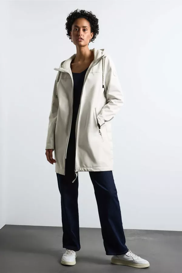 Parka mi-long uni bimatière Street One