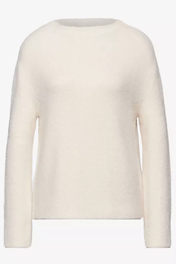 Pull uni en maille poilue Street One