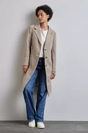 Manteau laineux mi-long chiné Street One