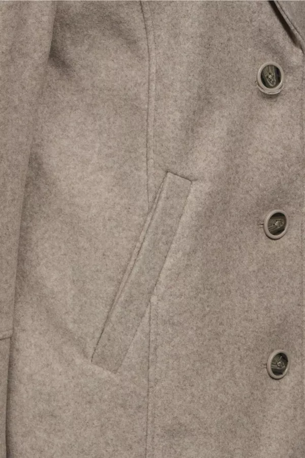 Manteau laineux mi-long chiné Street One