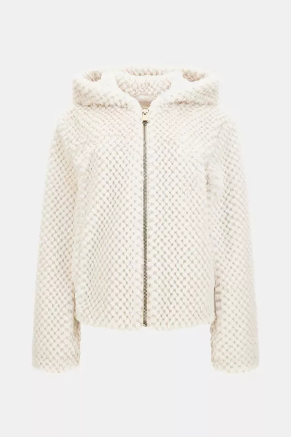 Veste en fausse fourrure avec capuche Guess