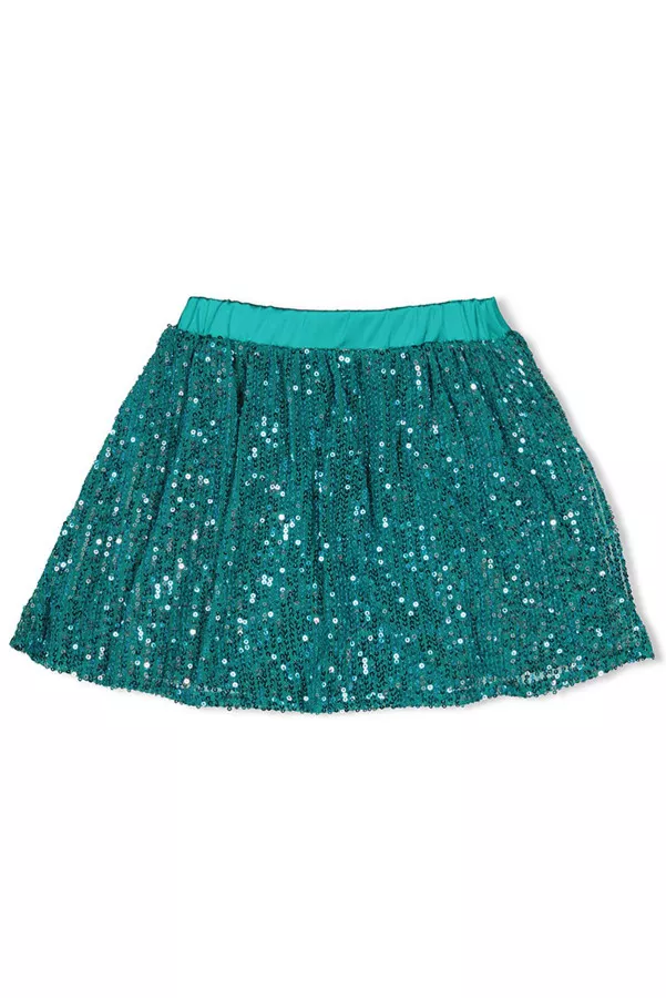 Jupe courte unie avec sequins Jubel