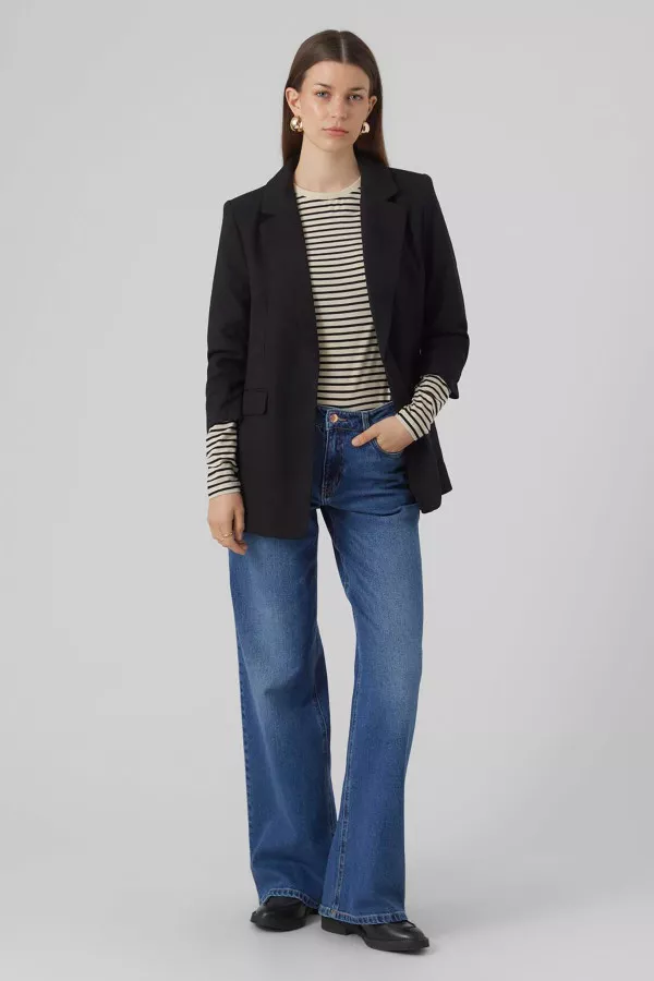 Blazer manches 3/4 en matière structurée Vero Moda