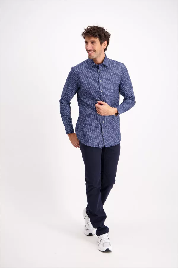 Chemise manches longues imprimée sur l'ensemble Selected