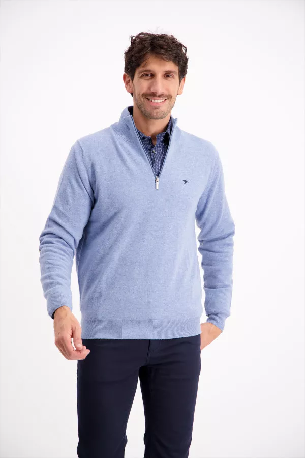 Pull col montant zippé en laine Fynch Hatton