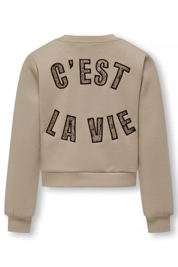 Sweat uni avec applique devant Only Kids