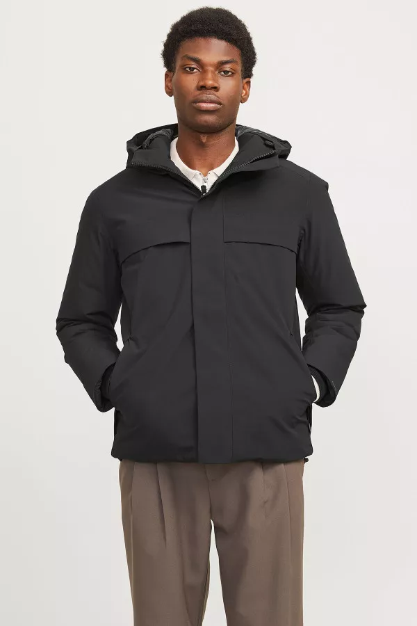 Veste à capuche unie déperlante Jack&Jones