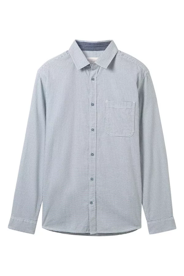 Chemise à carreaux en coton Tom Tailor