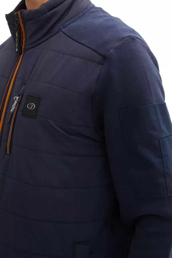 Veste bimatière unie zippée Tom Tailor