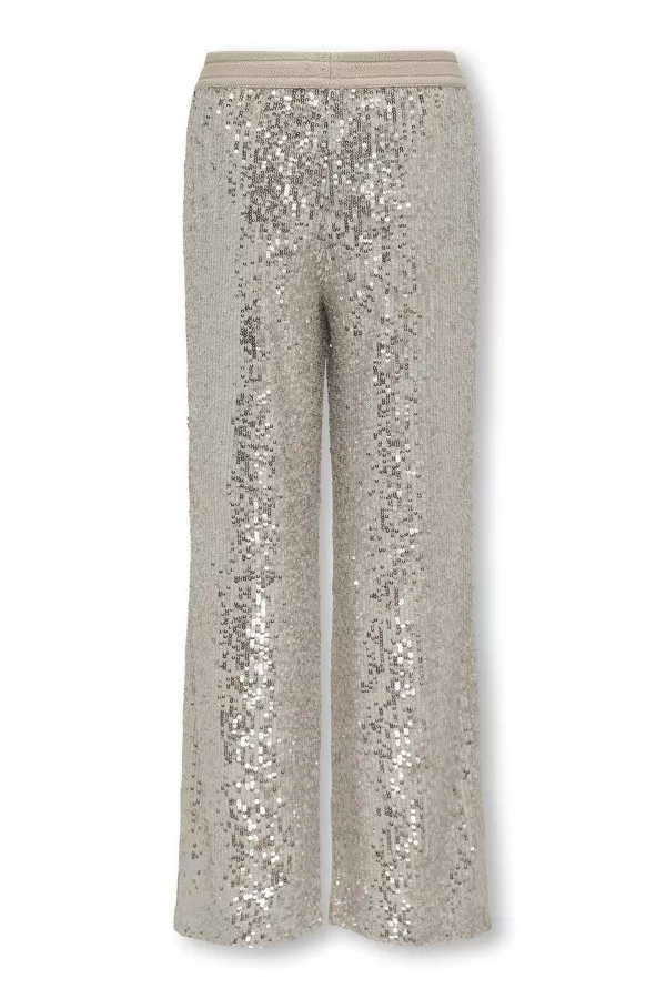 Pantalon uni taille haute avec sequins Only Kids