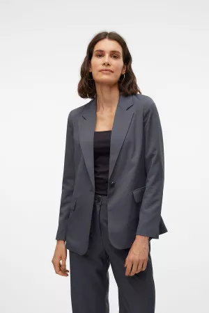 Blazer uni manches longues avec poches devant Vero Moda