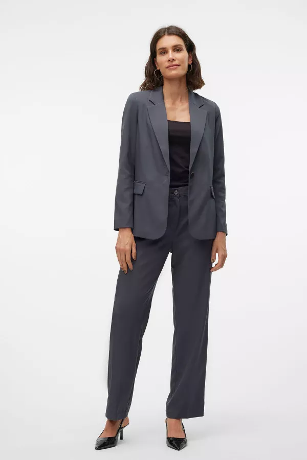 Blazer uni manches longues avec poches devant Vero Moda