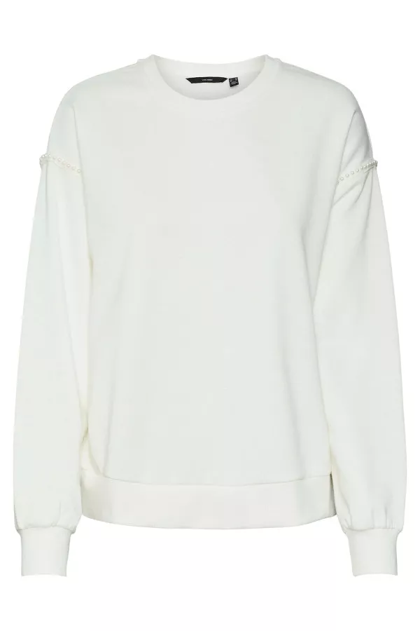 Sweat manches longues avec perles aux manches Vero Moda