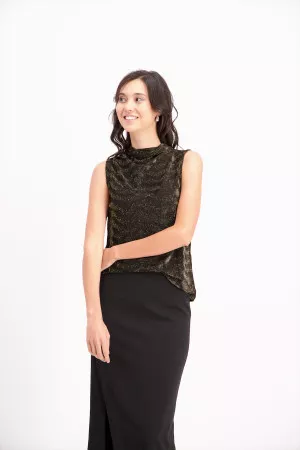 Top sans manches col montant avec lurex Vero Moda