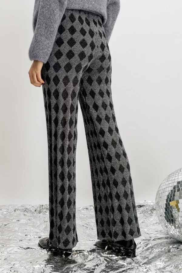 Pantalon taille haute avec lurex Only