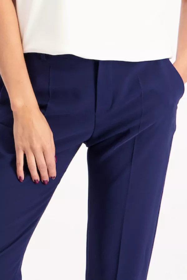 Pantalon habillé uni avec taille élastiquée au dos Signe Nature