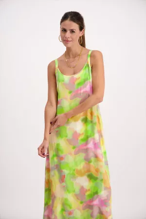 Robe longue multicolore en matière naturelle Signe Nature