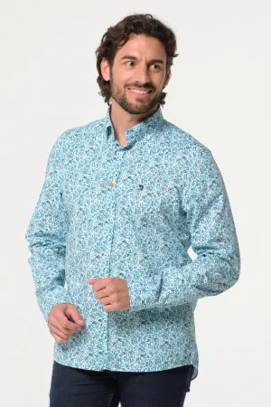 Chemise imprimée feuilles avec broderie poitrine J&Joy