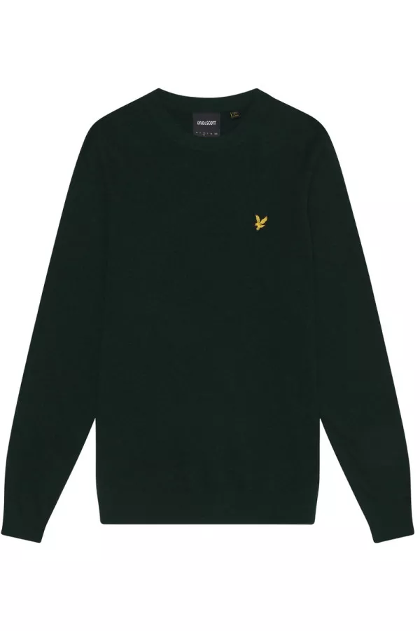 Pull manches longues chiné avec broderie logo poitrine Lyle & Scott