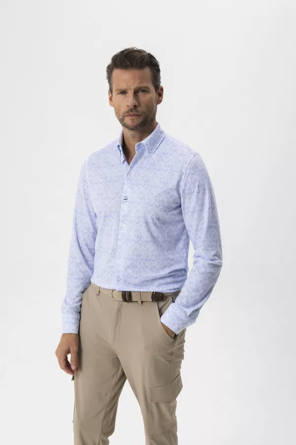 Chemise infroissable imprimée feuilles Beau-fils