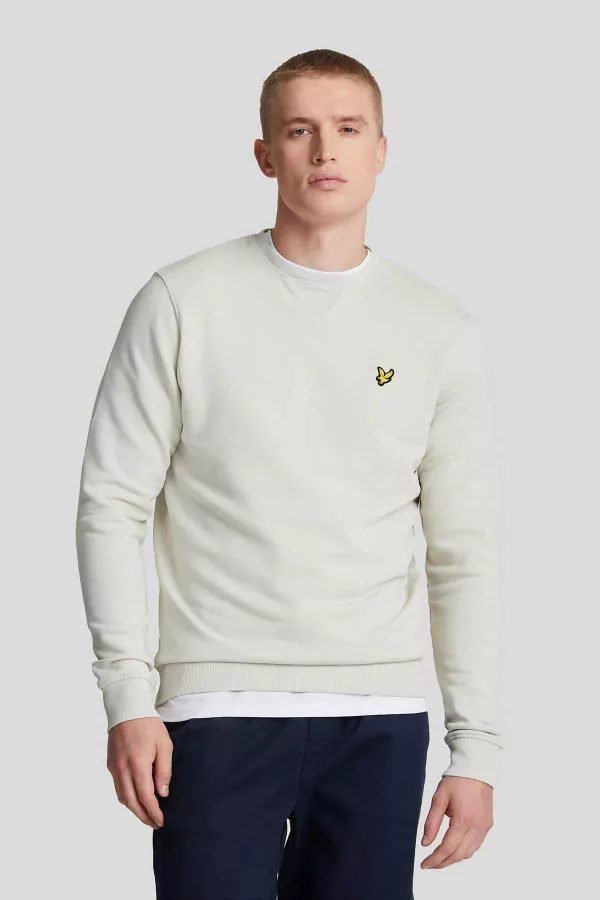 Sweat uni en coton avec badge poitrine Lyle & Scott