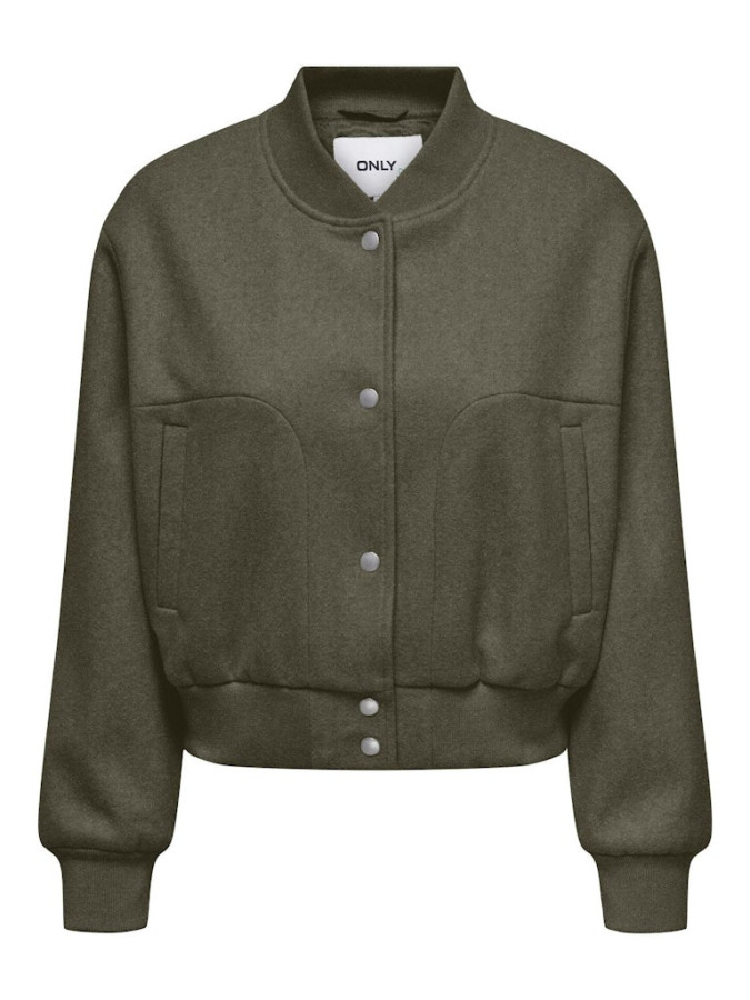 Bomber uni manches longues avec boutons pressions Only