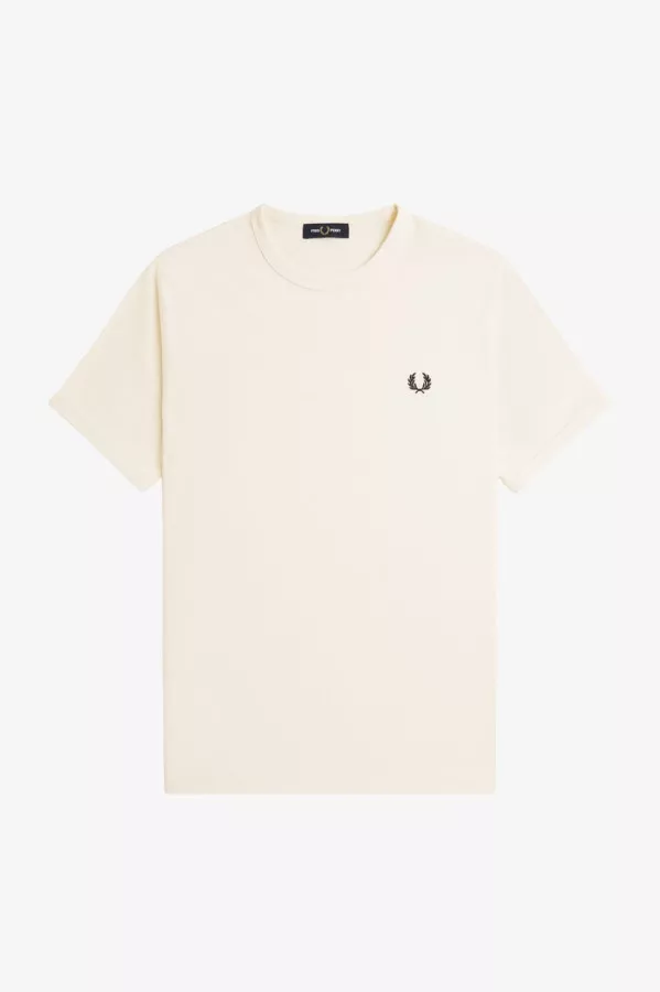 T-shirt en coton stretch avec logo brodé Fred Perry