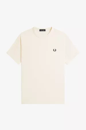 T-shirt en coton stretch avec logo brodé Fred Perry