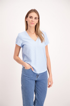 Blouse unie col V manches courtes HOPE Vero Moda